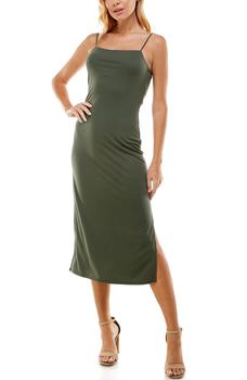 ROW A, ROW A | Ribbed Cupro Midi Dress商品图片 