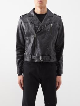 圣罗兰皮衣, Yves Saint Laurent | Studded leather biker jacket商品图片 