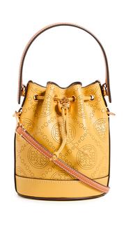 Tory Burch水桶包, Tory Burch | Tory Burch T Monogram Perforated Leather Mini Bucket Bag商品图片 7折