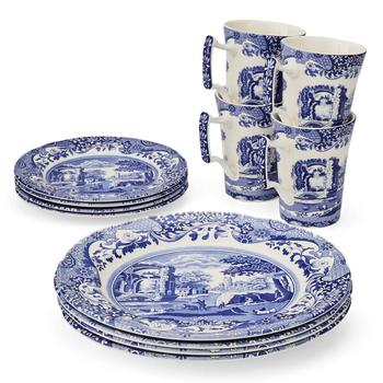 商品The Hut | Spode Blue Italian 12 Piece Tableware Set,商家The Hut,价格¥1201图片