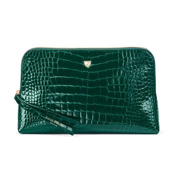 商品Aspinal of London | Essential cosmetic case evergreen pnt croc lrg shd,商家Harvey Nichols,价格¥688图片