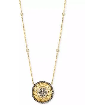 Le Vian | Nude Diamond & Chocolate Diamond Pendant Necklace (3/4 ct. t.w.) in 14k Honey Gold,商家Macy's,价格¥21590