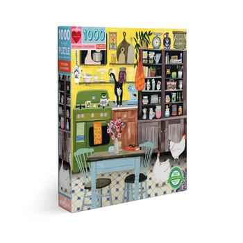 商品Eeboo | Piece Love Kitchen Chickens 1000 Piece Square Adult Jigsaw Puzzle Set,商家Macy's,价格¥158图片