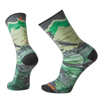 product Smartwool Men's Bike Zero Cushion Wolf Printed Crew Sock image