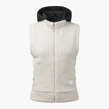 DESCENTE | 高球系列女性针织混合羽绒背心时尚保暖 DO42WFDVO4-IVYG,商家Brilliant Fashion,价格¥1435