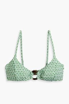 JETS AUSTRALIA by JESSIKA ALLEN | Ipanema ring-embellished printed bikini top,商家THE OUTNET US,价格¥107