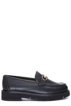 gancini, Salvatore Ferragamo | Salvatore Ferragamo Gancini Logo-Plaque Platform Loafers商品图片 6.7折