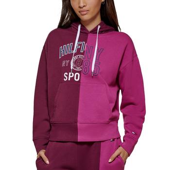 Tommy Hilfiger | Women's Active color blocked with split graphic hoodie商品图片,6折