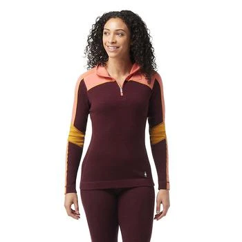 SmartWool | Women's Classic Thermal Merino Base Layer Colorblock 1/4 Zip Top 5折