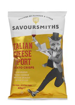 商品Savoursmiths | Italian Cheese & Port Potato Crisps 40g,商家Harvey Nichols,价格¥14图片