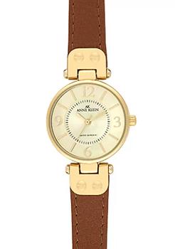 Anne Klein | Gold Round Case with Honey Leather Strap商品图片,