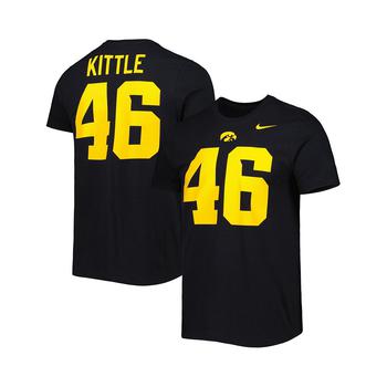 NIKE | Men's George Kittle Black Iowa Hawkeyes Alumni Name and Number Team T-shirt商品图片,7.3折