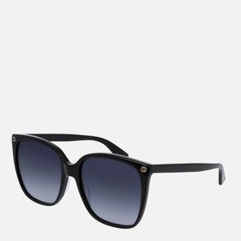 商品Gucci Women's Oversized Acetate Sunglasses - Black/Grey图片