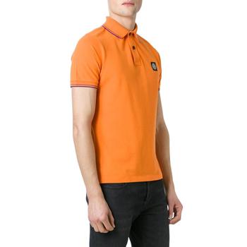 秋装stone island, Stone Island | Stone Island Men's Orange Cotton Polo Shirt商品图片 