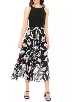 Sandra Darren, Sandra Darren | Women's Halter Maxi Dress with Chiffon Hem商品图片 3.9折×额外8.5折, 额外八五折