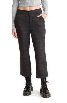 Democracy, Democracy | High Rise Plaid Crop Flare Trousers商品图片 5.7折