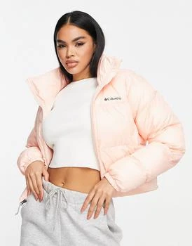 推荐Columbia Puffect cropped puffer jacket in peach Exclusive at ASOS商品