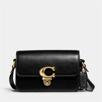 推荐Coach Women's Glovetanned Studio Shoulder Bag 19 - Black商品