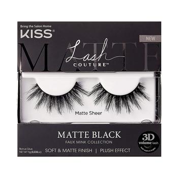 植村秀睫毛夹怎么样, Kiss Eye Cosmetics | Kiss Lash Couture Matte Black Faux Mink False Eyelashes, 1 Ea商品图片 