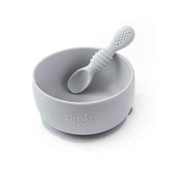 商品Simka Rose | Silicone Baby Bowl and Spoon Set,商家Macy's,价格¥129图片