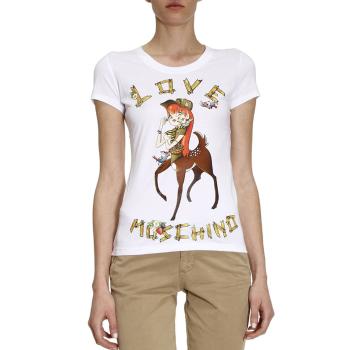 推荐MOSCHINO 女士白色小鹿斑比女孩 T 恤 W4B193R-E1698-A00商品
