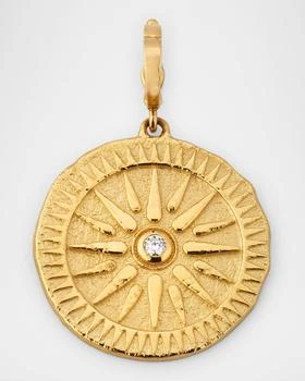 Azlee | Sunburst 18K Yellow Gold Large Coin Pendant,商家Neiman Marcus,价格¥30875