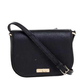 kate spade帆布包斜挎包, [二手商品] Kate Spade | Kate Spade Black Leather Nadine Crossbody Bag商品图片 6.6折