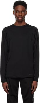 商品Snow Peak | Black Moisture-Wicking Long Sleeve T-Shirt,商家SSENSE,价格¥347图片