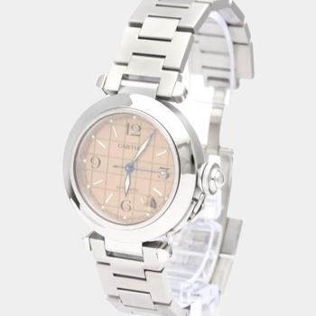 推荐Cartier Pink Stainless Steel Pasha C W31024M7 Automatic Men's Wristwatch 35 mm商品