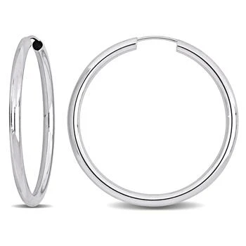 Mimi & Max | Mimi & Max 30mm Hoop Earrings in 14k White Gold,商家Premium Outlets,价格¥1655