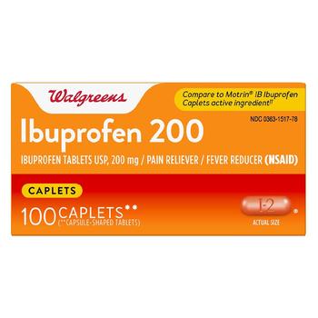 商品Walgreens | Ibuprofen Tablets, 200 mg, Pain Reliever and Fever Reducer,商家Walgreens,价格¥51图片