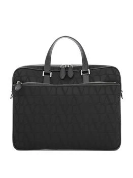 Valentino | Work Bag In Toile Iconographe Technical Fabric Handbags Black,商家Wanan Luxury,价格¥8902