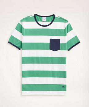 Brooks Brothers | Cotton Striped Pocket T-Shirt商品图片,4折