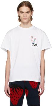 推荐White Pol Anglada Embroidered 'JWA' Rugby Legs T-Shirt商品