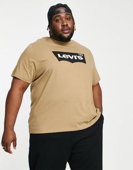 Levi's | Levi's Big & Tall t-shirt with batwing logo in tan商品图片,