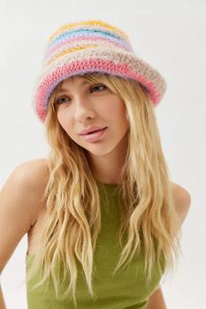 Urban Outfitters | Luna Crochet Eyelash Bucket Hat商品图片,
