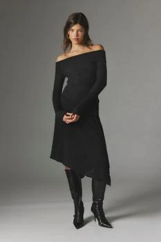 推荐UO Yaya Asymmetrical Off-The-Shoulder Midi Dress商品
