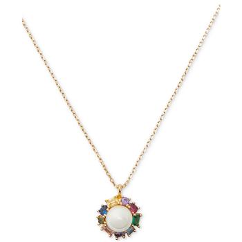 商品Kate Spade | Candy Shop Imitation Pearl Halo Pendant Necklace, 17" + 3" extender,商家Macy's,价格¥487图片