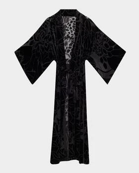Natori | Vouveau Floral Velvet Burnout Robe,商家Neiman Marcus,价格¥9179