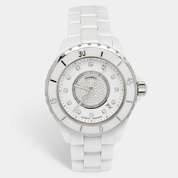 香奈儿手表, [二手商品] Chanel | Chanel White Diamond Ceramic Stainless Steel J12 H1759 Women's Wristwatch 38 mm商品图片 9.2折, 满1件减$100, 满减