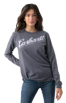 美国卡哈特, Carhartt | (104523) Original Fit Heavyweight L/S Carhartt Graphic Shirt - Graystone Heather商品图片 4.9折