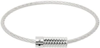 Le Gramme | Silver 'Le 9g' Pyramid Guilloché Cable Bracelet,商家Ssense US,价格¥3951