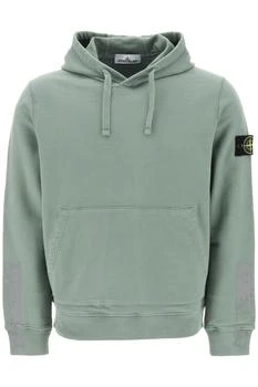 推荐Stone island regular hoodie with coated detailing商品