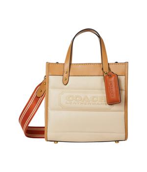 推荐Quilted Color-Block Coach Badge Field Tote 22商品