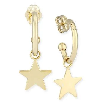 Macy's | Dangle Star Hoop Earrings in 14k Yellow Gold,商家Macy's,价格¥2245