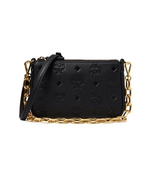 MCM | Aren Embroidered Monogram Leather Flat Pouch Mini 