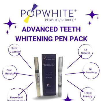 商品POPWHITE | Advanced Teeth Whitening Pen Pack The Viral Purple Toner now in a PEN!!!,商家Verishop,价格¥306图片