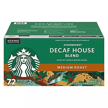 Starbucks | Starbucks Decaf House Blend Medium Roast K-Cup Coffee Pods, 72 ct.,商家Sam's Club,价格¥258