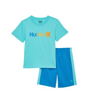 Hurley | Graphic T-Shirt and Shorts Two-Piece Set (Little Kids)商品图片,6.8折