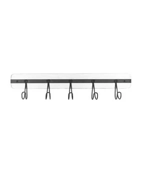 Spectrum | Rowan Wall Mount 5-Hook Wood Entryway Storage and Organization Rack,商家Macy's,价格¥168